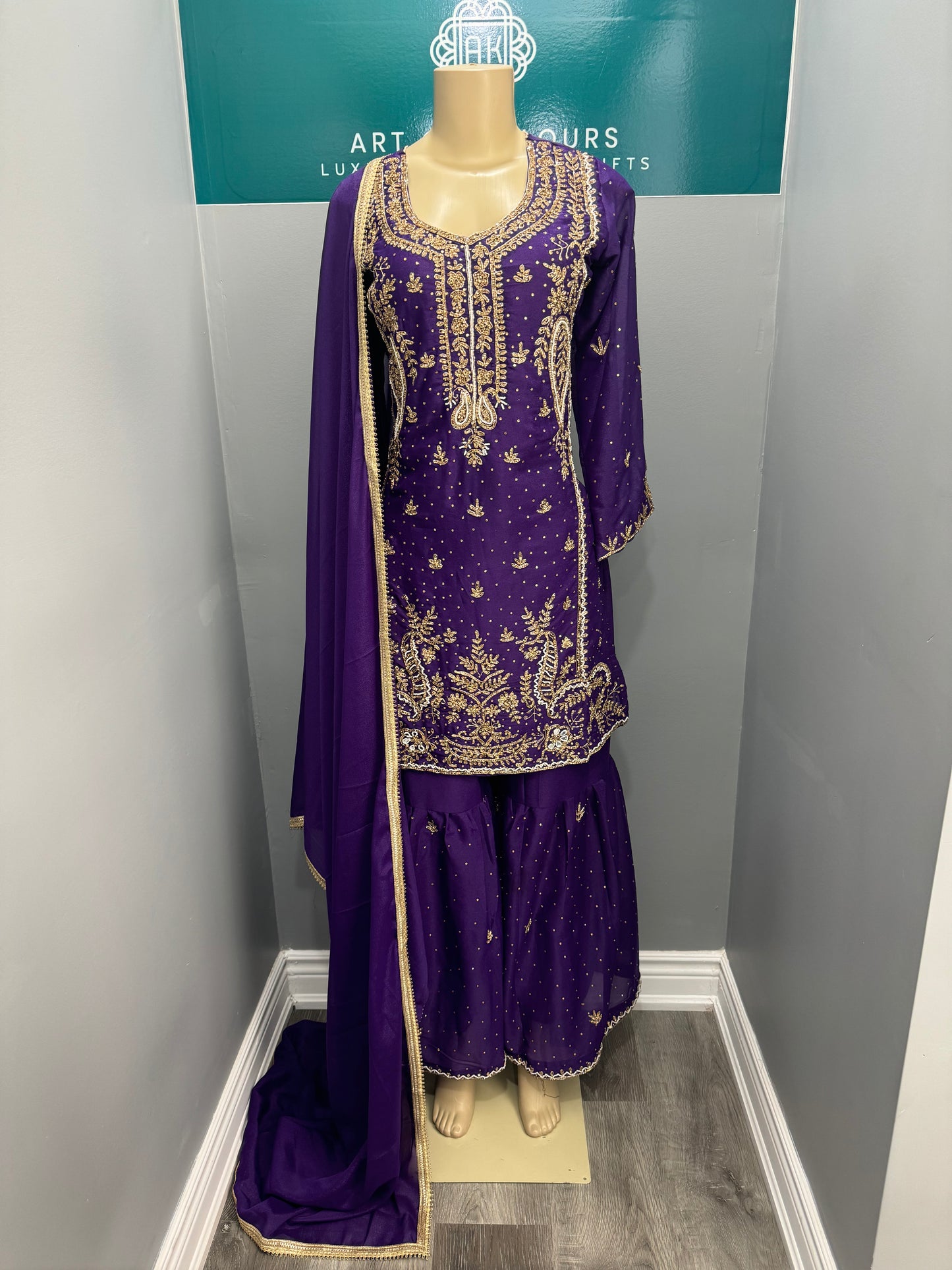 Readymade Gharara Suit- AK6465-13