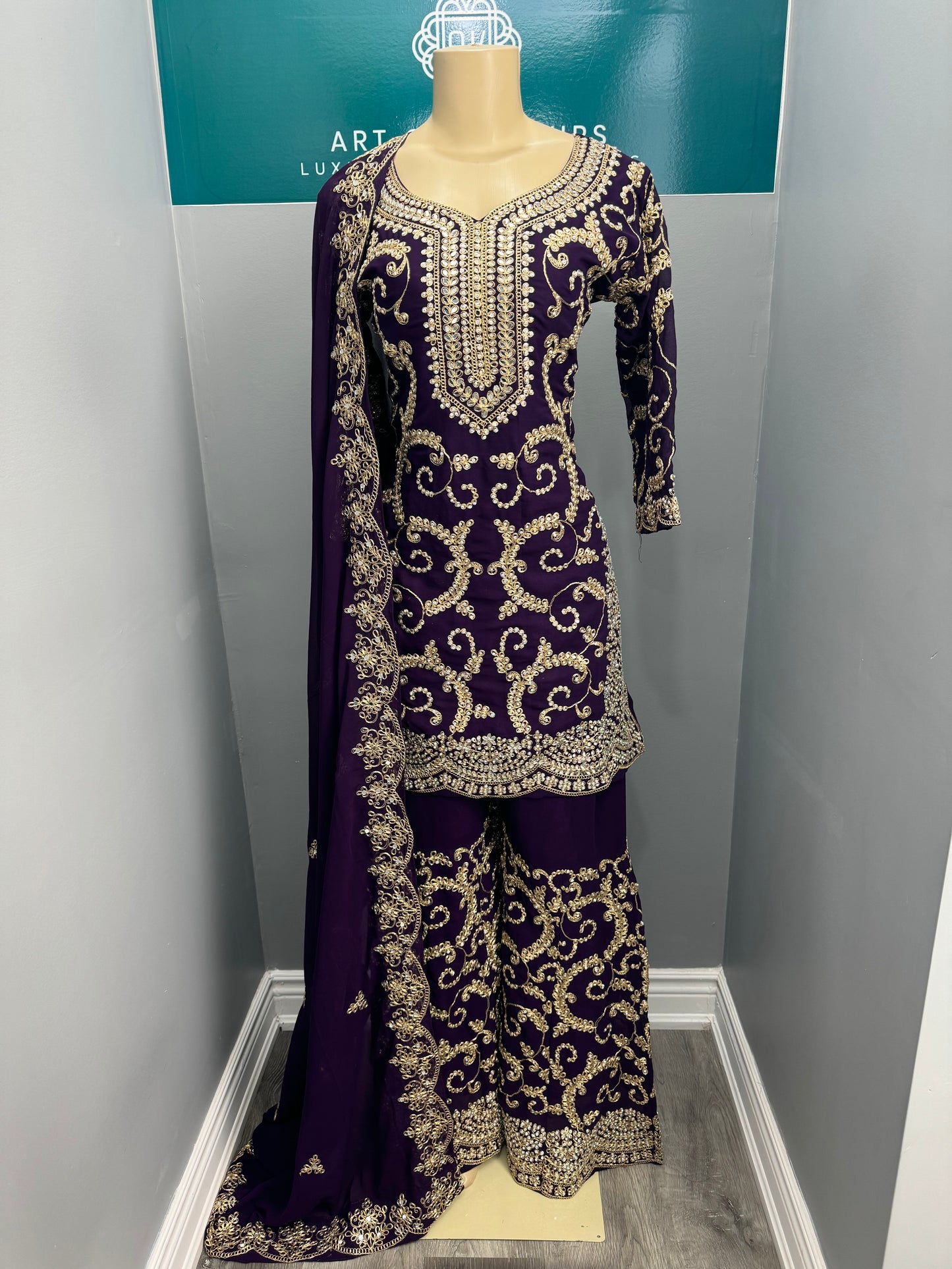 Readymade Gharara Suit- AK5456-02