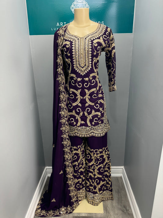 Readymade Gharara Suit- AK5456-02