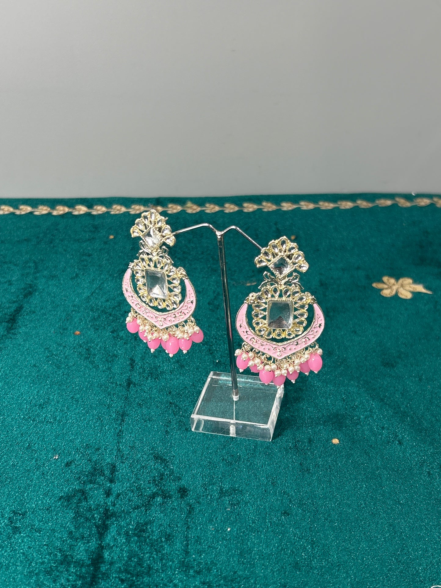 Pink Chandni Earrings