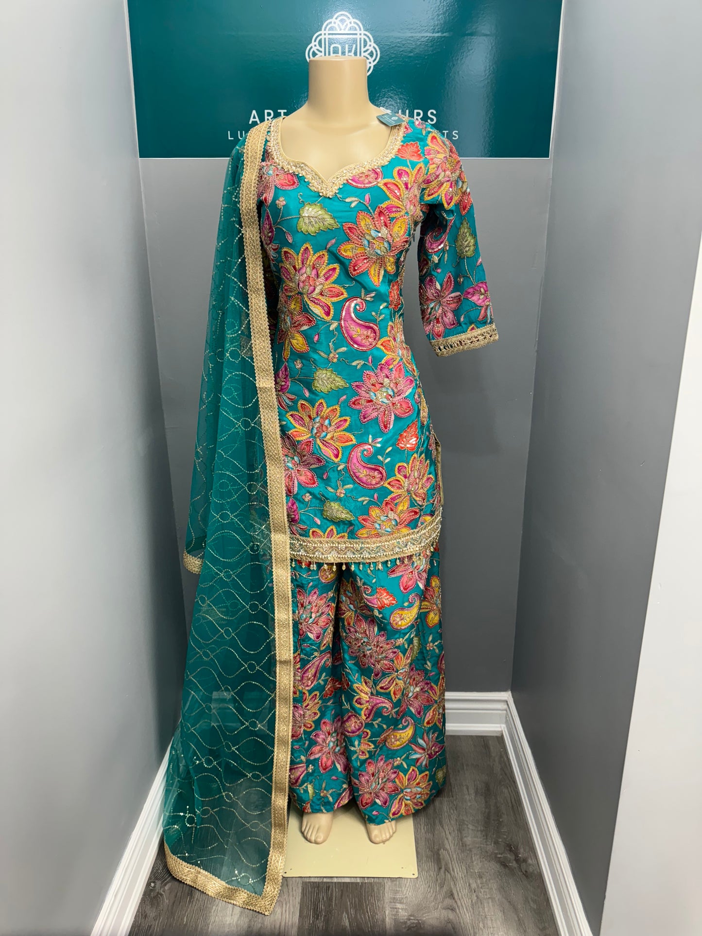 Readymade Sharara Suit- AK6465-15