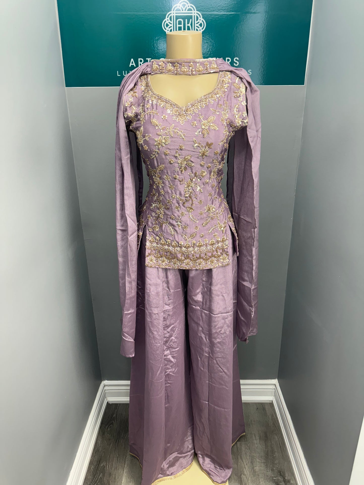 Readymade Short Kurti Sharara Suit- AK5758-1226