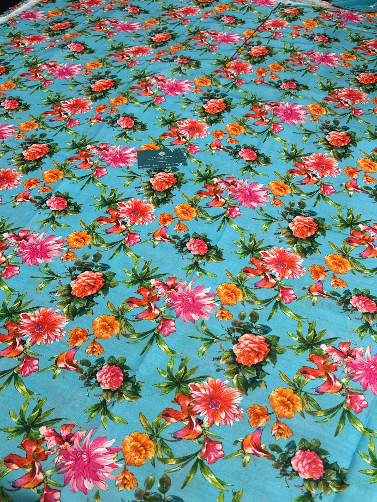 Asman Rangeen Phul Unstitched Suit