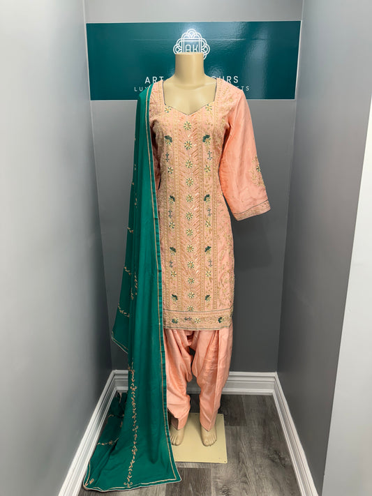 Pure Crepe Handwork Salwar Suit