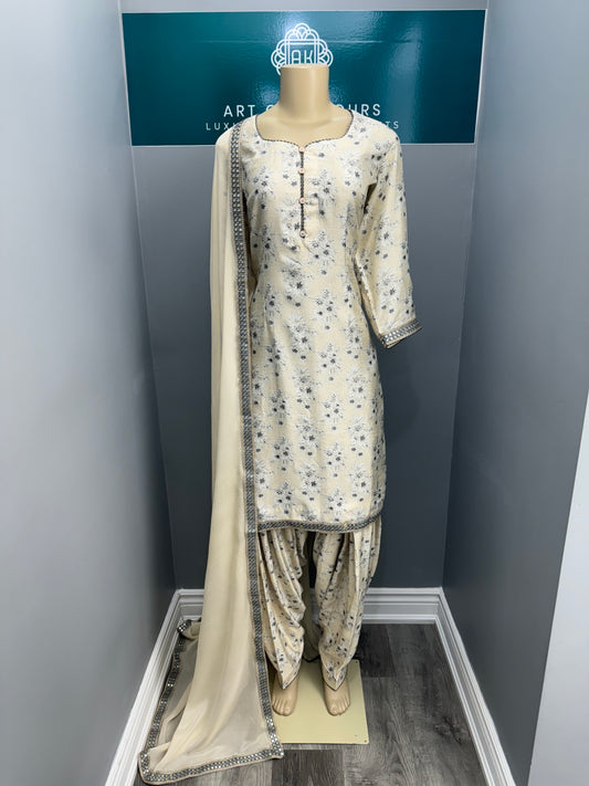 Cream Salwar Suit