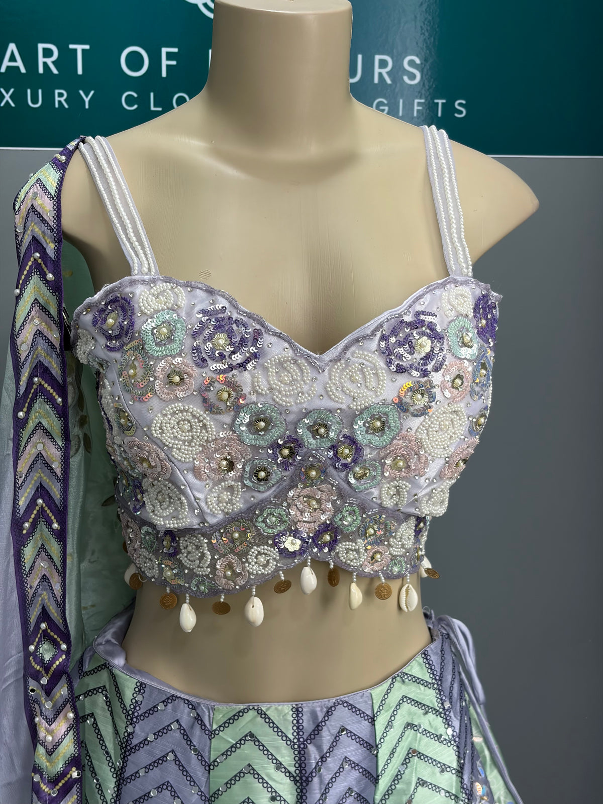 Embellished Purple Multi Lehenga- AK3941-0626