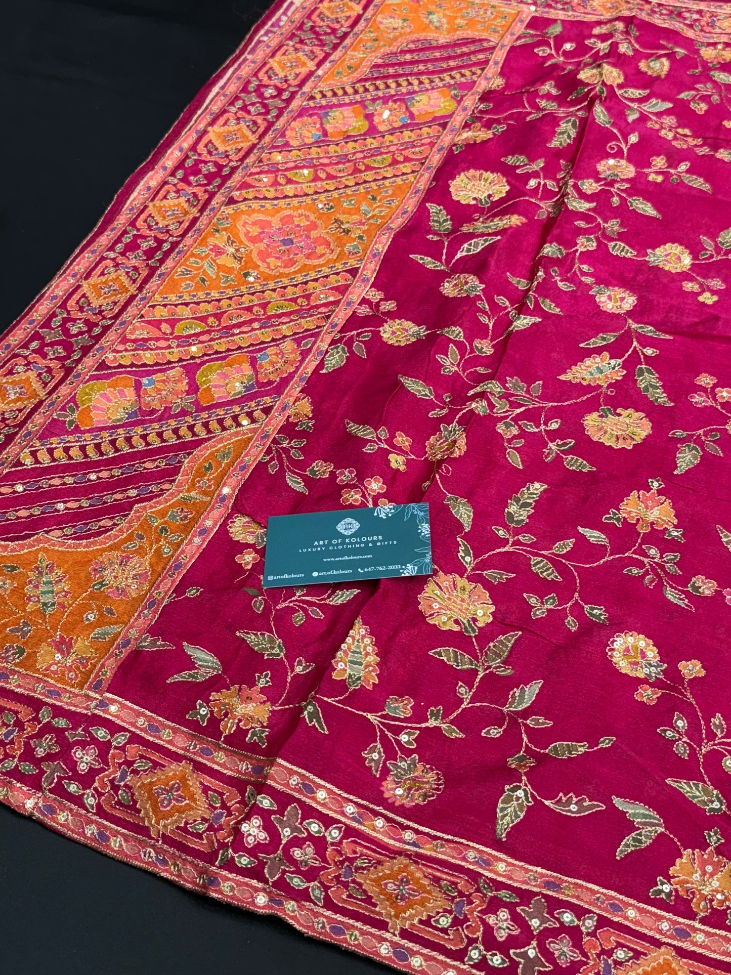 Simrit Position Work Dupatta Pink