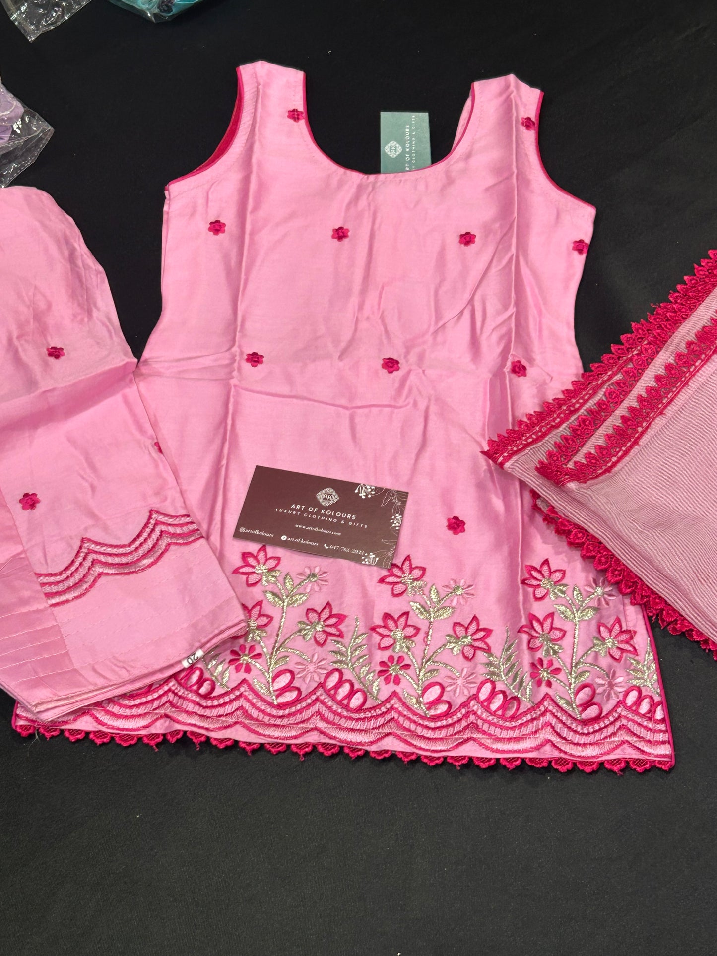 Kids Pink Salwar Suit (Size 36~38)