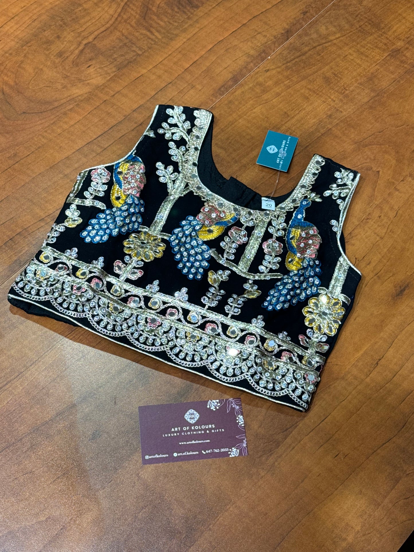 Kids Morni Lehenga-Black