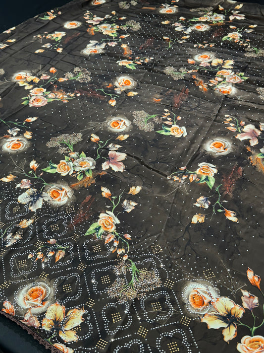 Chill Mill Tara Brown Unstitched Suit