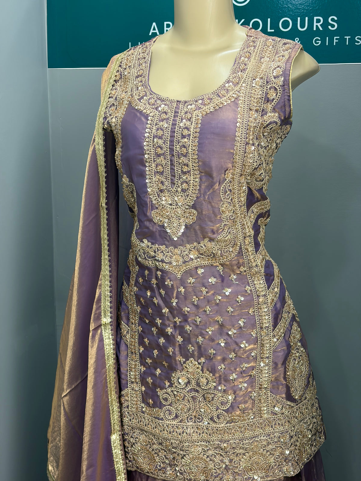 Readymade Shimmer Sharara Suit- AK5758-1126