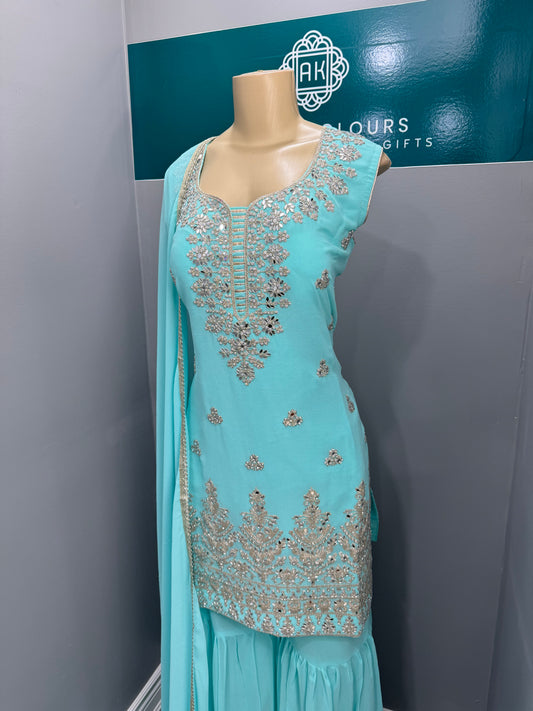 Feroze Sheesha Readymade Gharara Suit