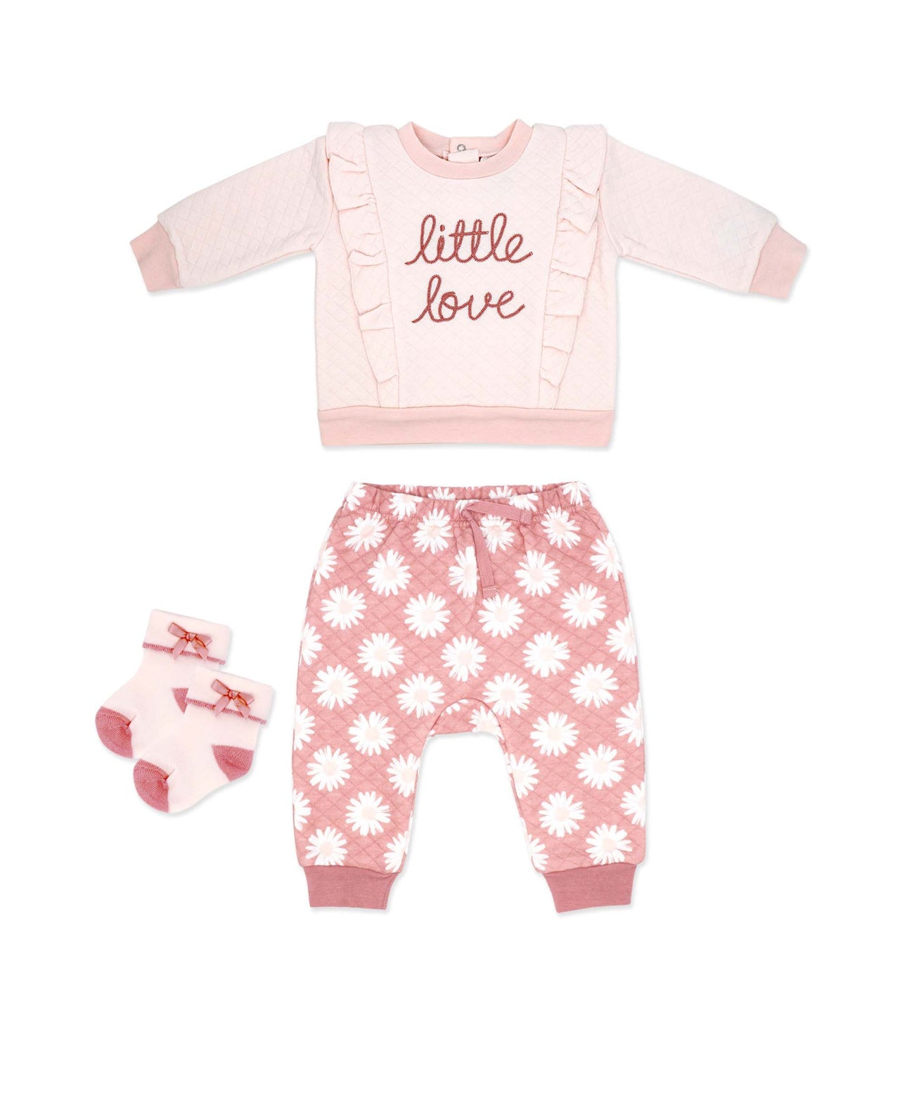 Infant Girls Quilted Jogger Set