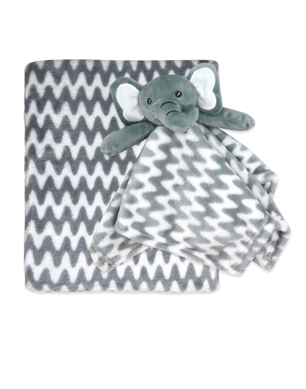Blanket and Elephant Buddy Grey