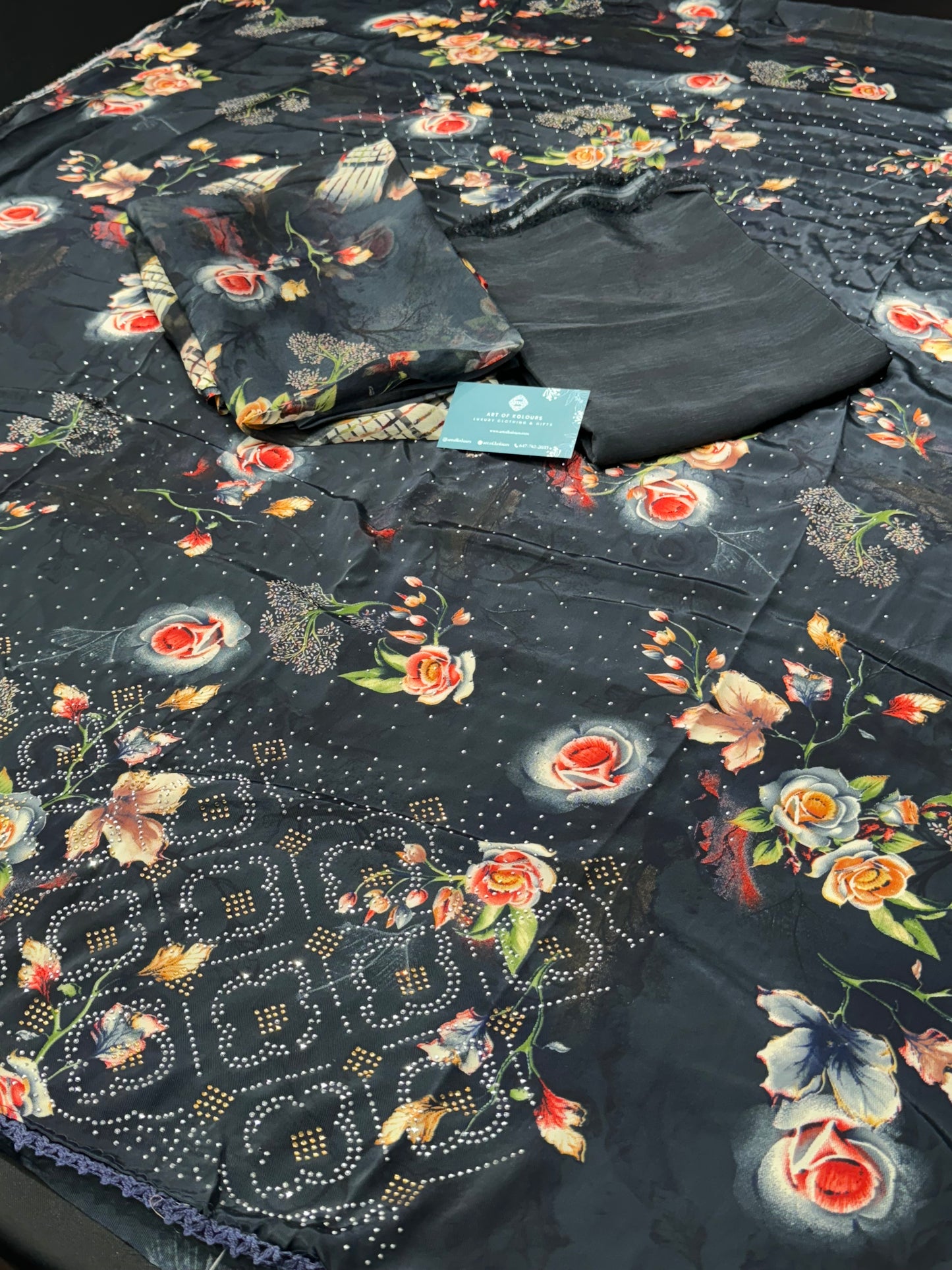 Chill Mill Tara Navy Unstitched Suit