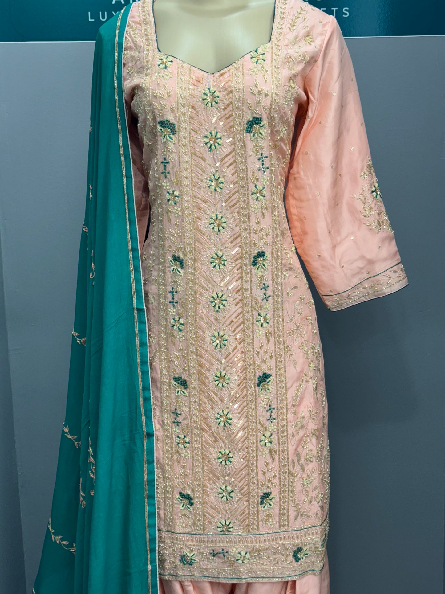 Pure Crepe Handwork Salwar Suit