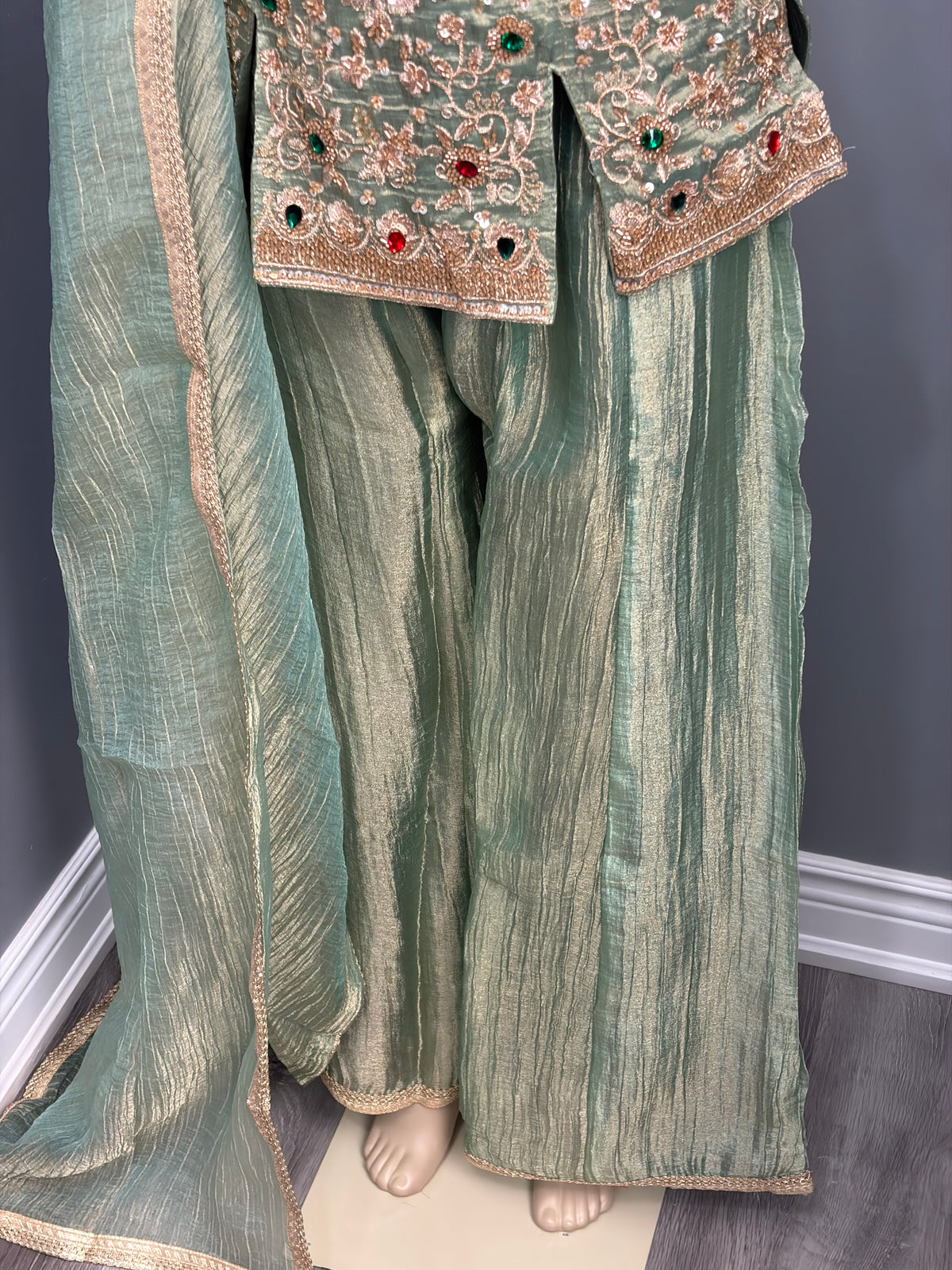Readymade Short Kurti Sharara Suit- AK5758-0726