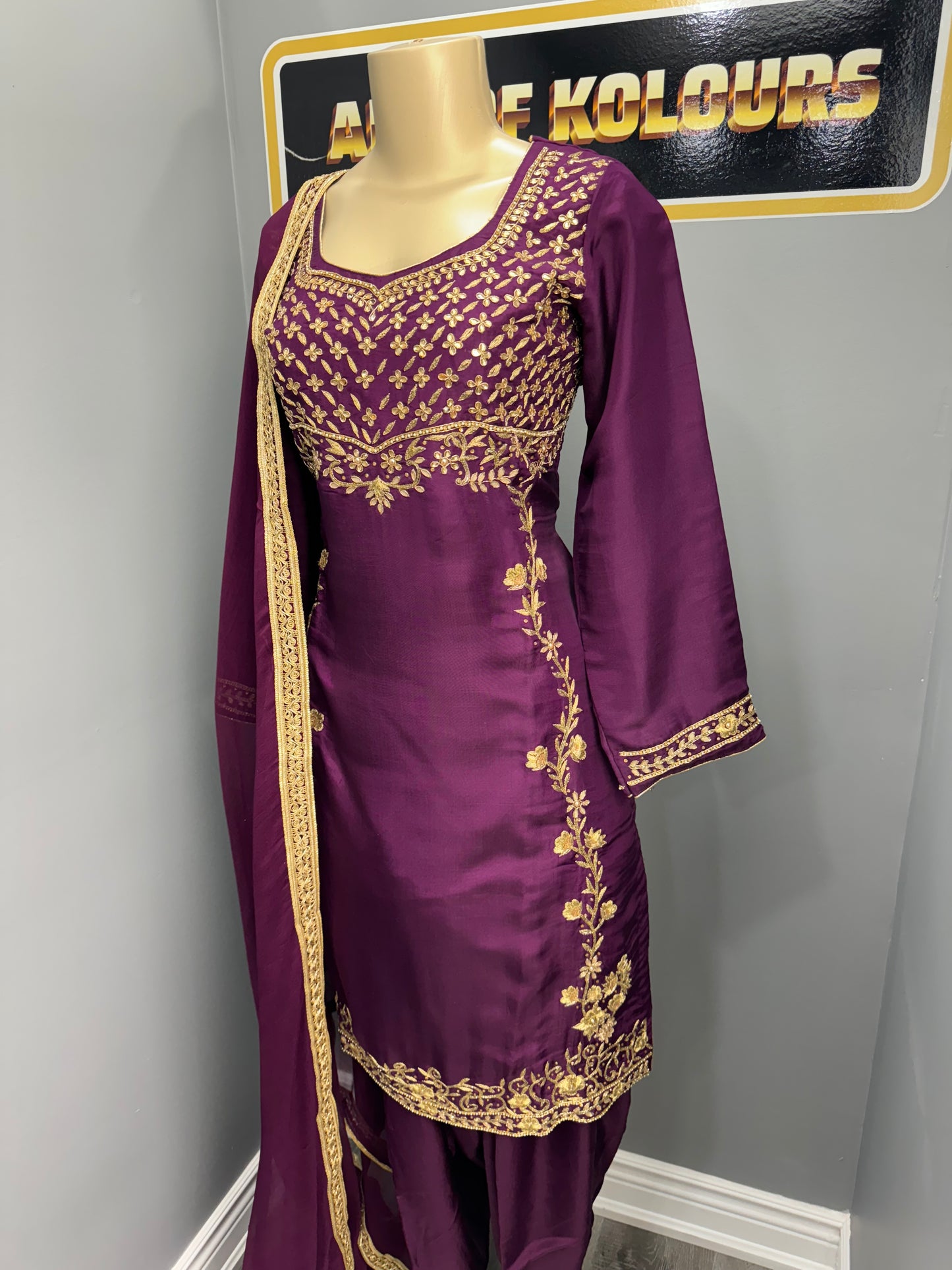 Samliz Wine Salwar Suit