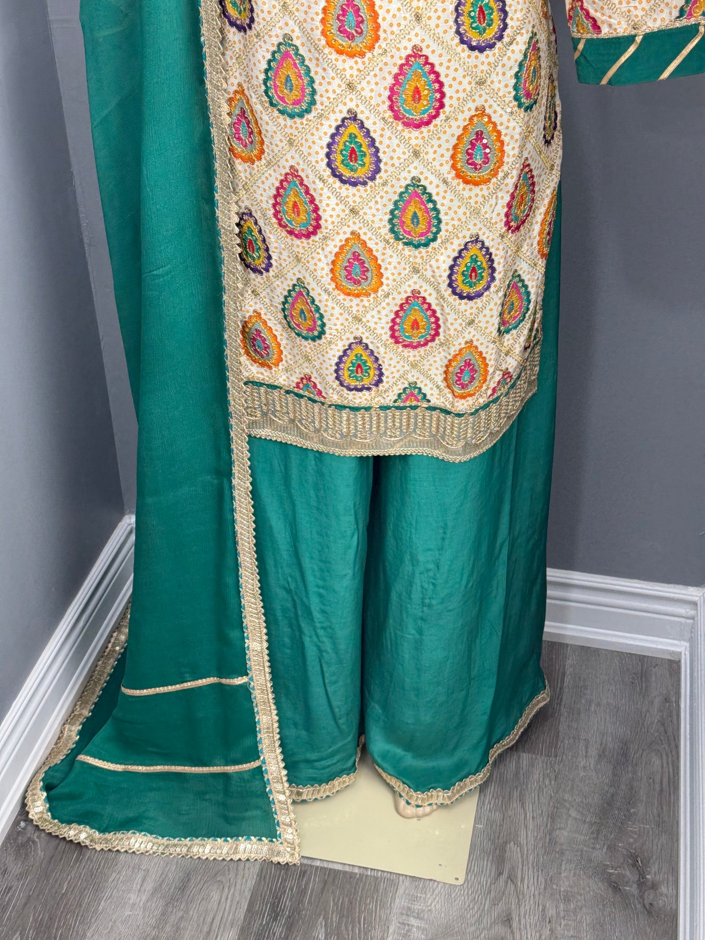 Position Work Sharara Suit- AKW0003