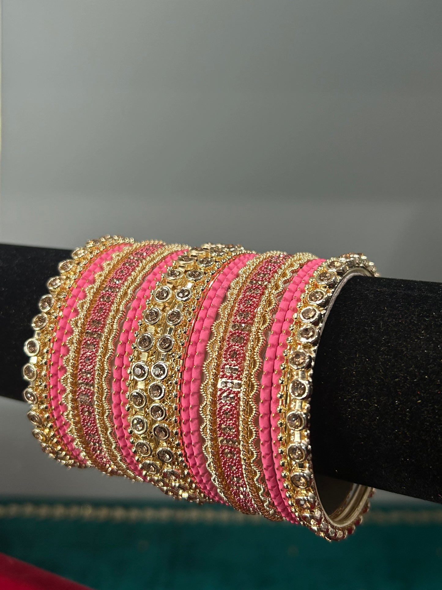 Baby Pink Gold Noor Bangles