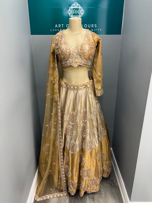 Two Tone Shimmer Beaded Lehenga- AK6768-4426S