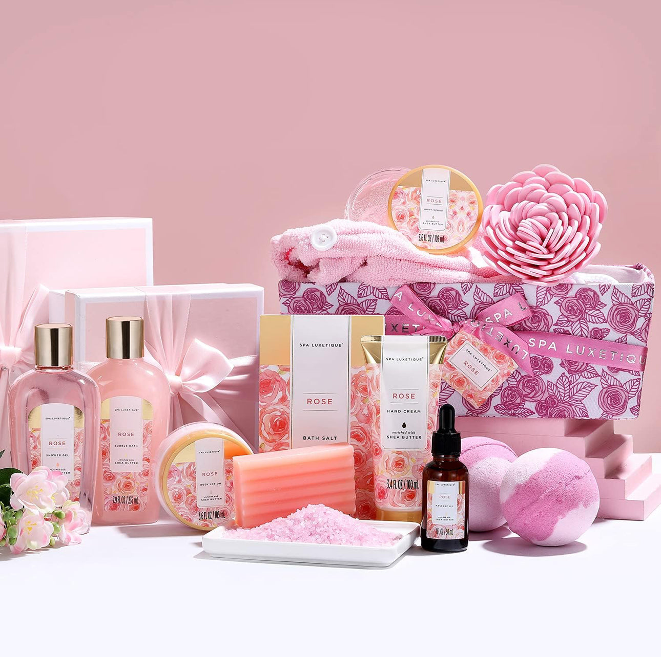 Spa Luxeitque Rose Gift Set