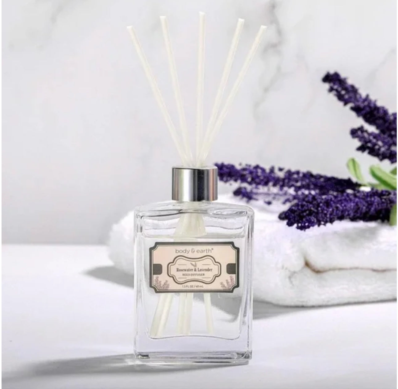 Body and Earth Rosewater and Lavender Spa Gift Set