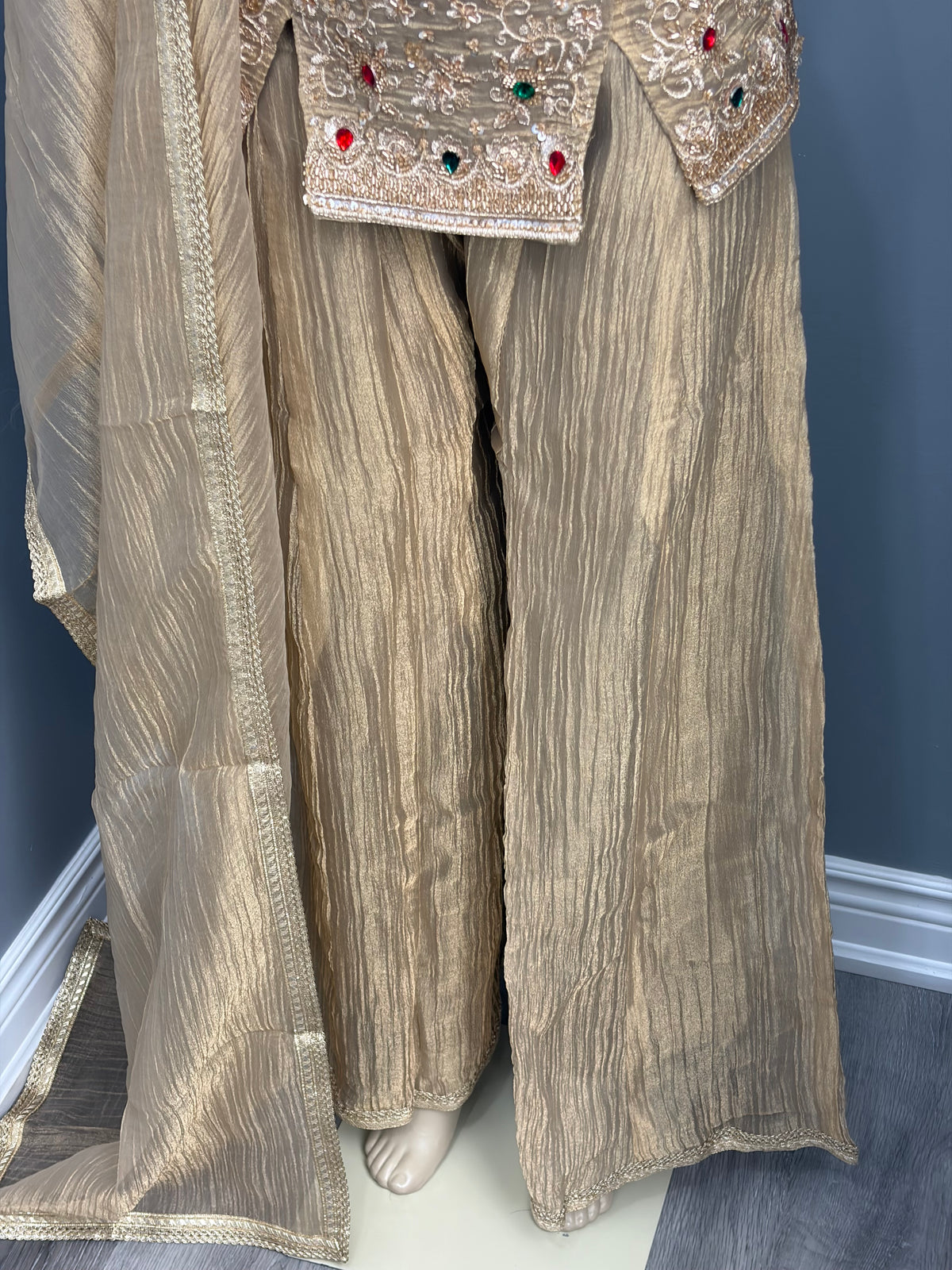 Readymade Short Kurti Sharara Suit- AK5758-0726