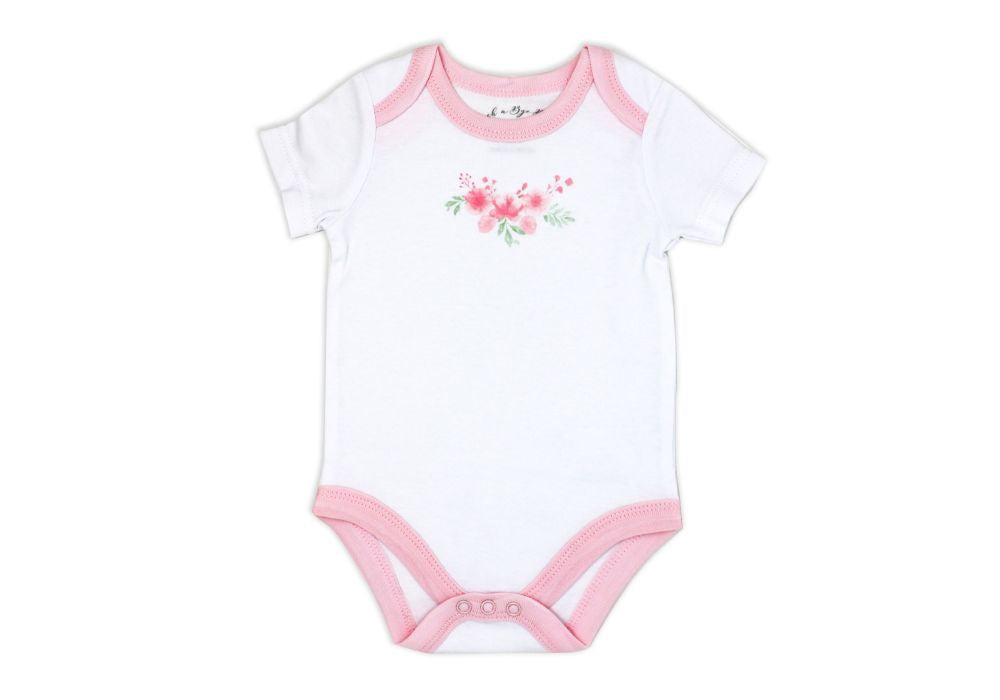 Girls 5 Piece Mesh Bag Set: Soft Floral