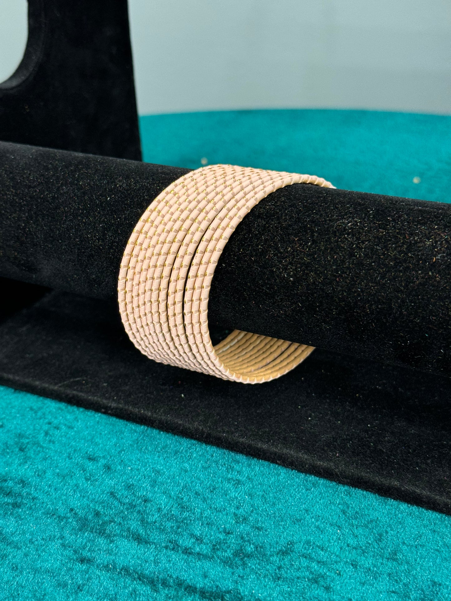 Peach Plain Bangles Size 2.12