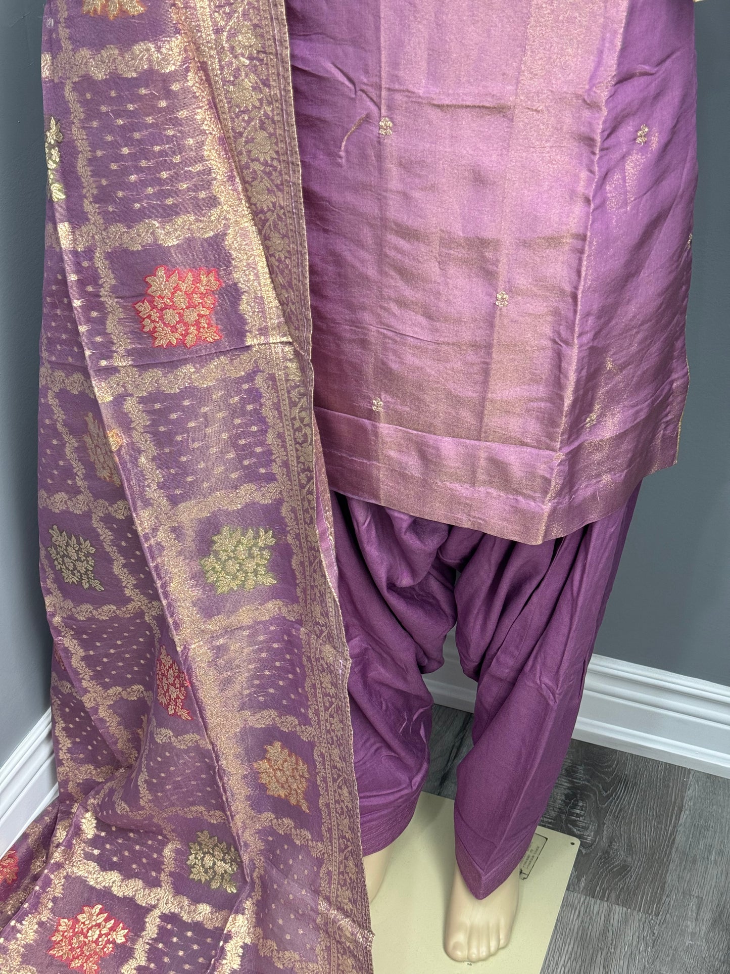 Shimmer Salwar Suit with Banarsi Dupatta
