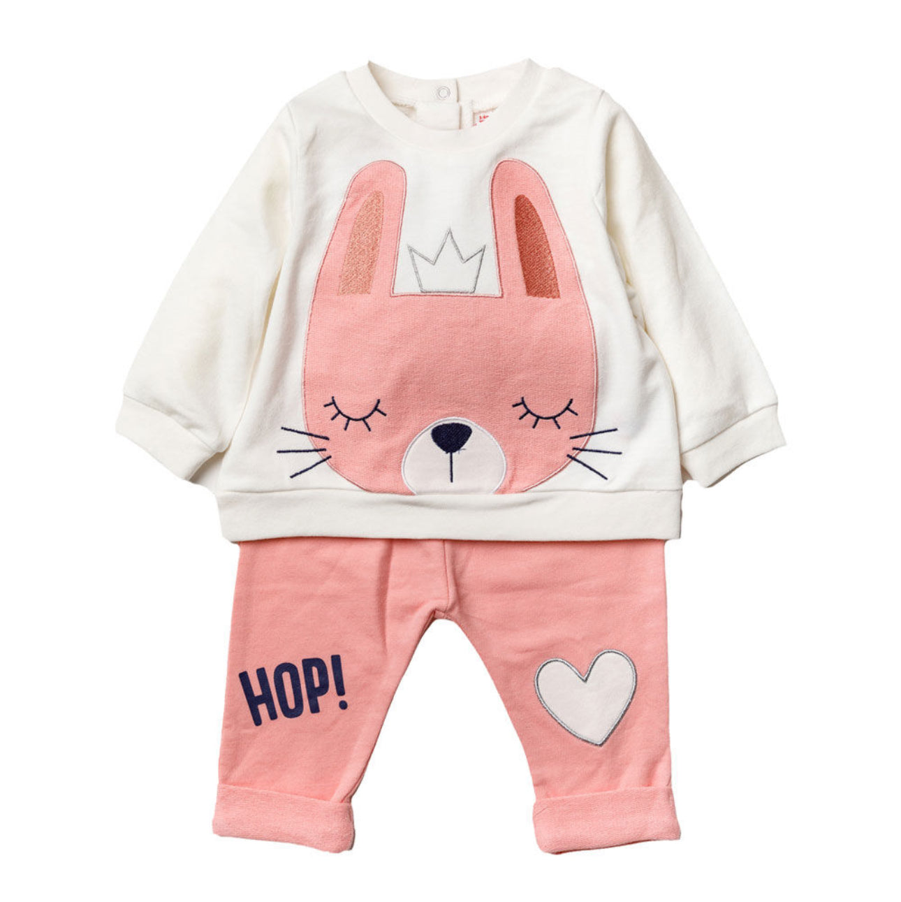 Sleepy Bunny: Fleece Shirt & Jogger Set