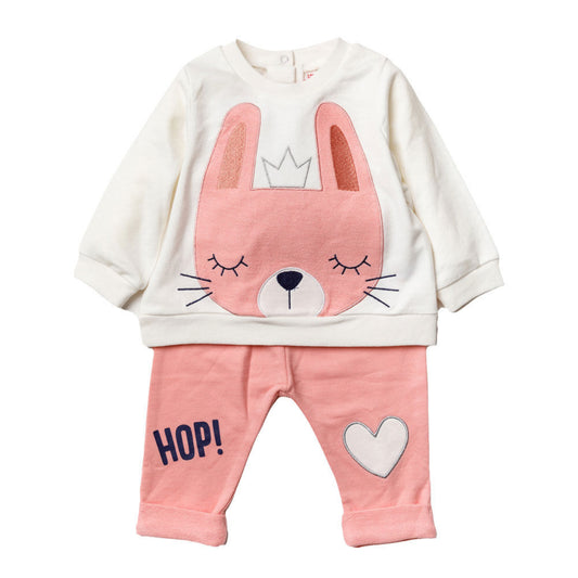 Sleepy Bunny: Fleece Shirt & Jogger Set