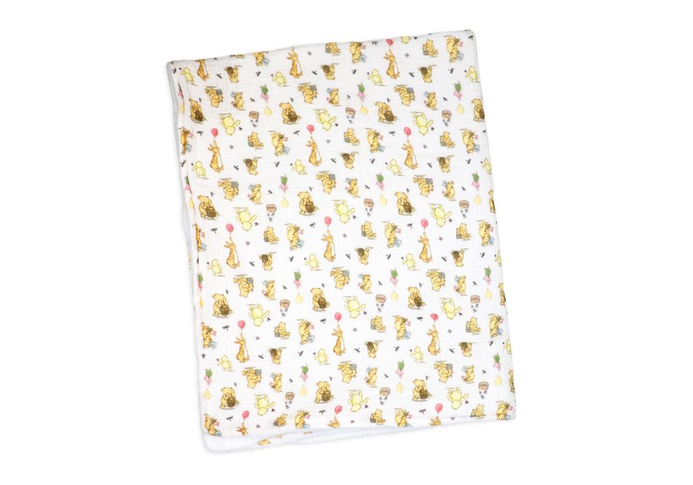 Muslin Pooh and Friends Blanket
