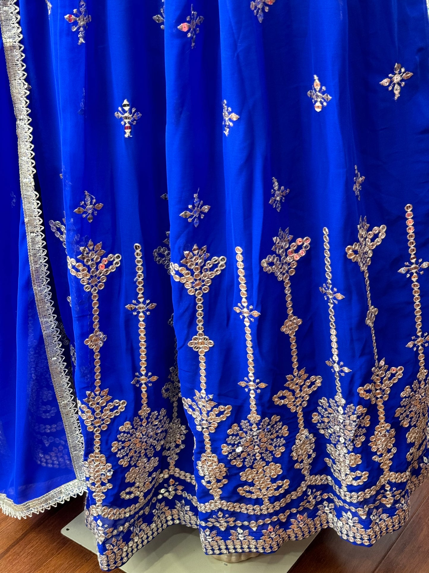Blue Sequence Work Lehenga