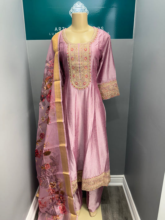 Floral Dupatta Anarkali- AK5153-19