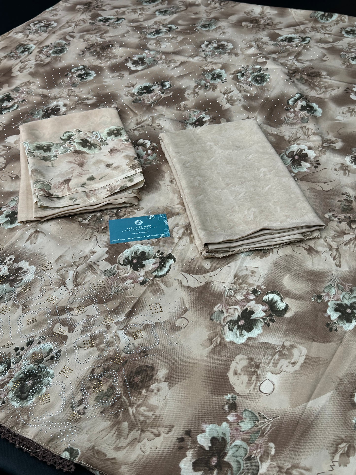 Chill Mill Tara Light Brown Unstitched Suit