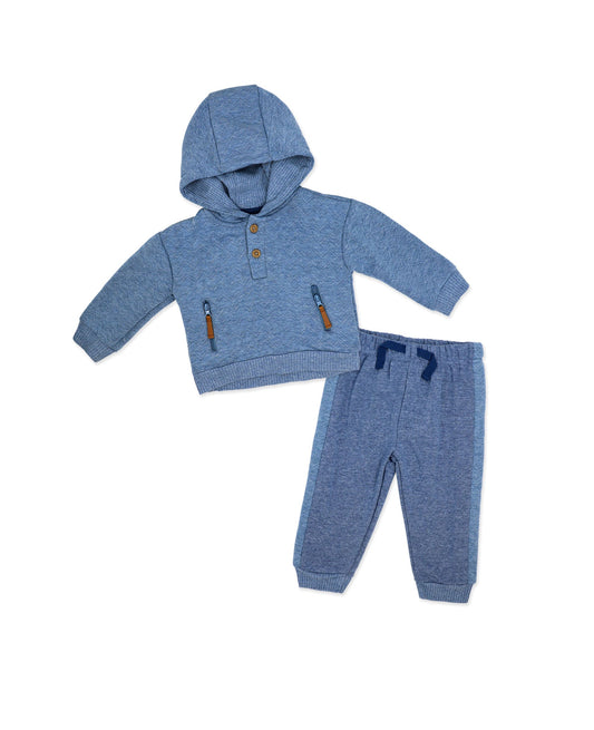 Infant Boys Quilted Hoodie Jogger Set