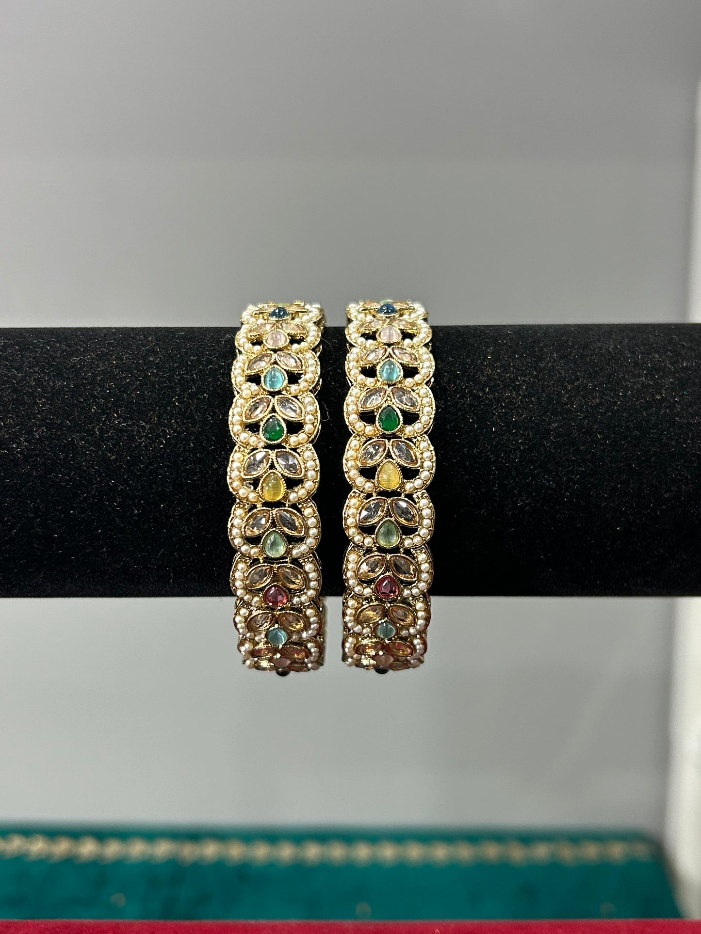 Multicolour Flower Kada Bangles