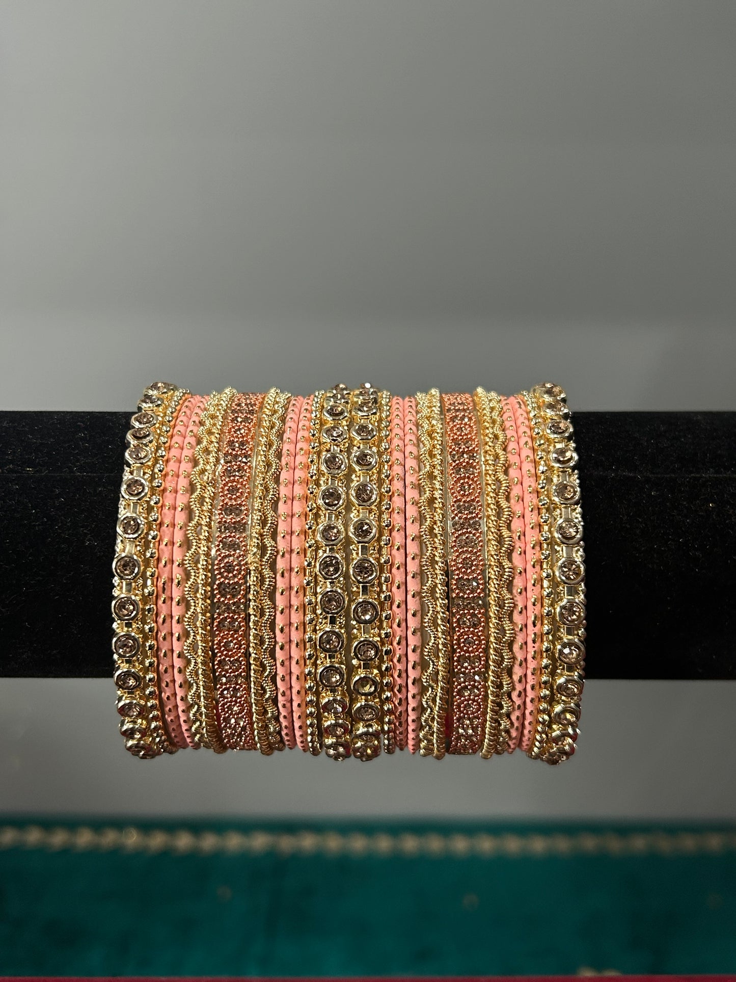 Pink Peach Gold Noor Bangles