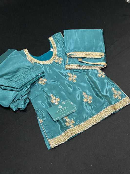 Turquoise Baby Salwar Suit