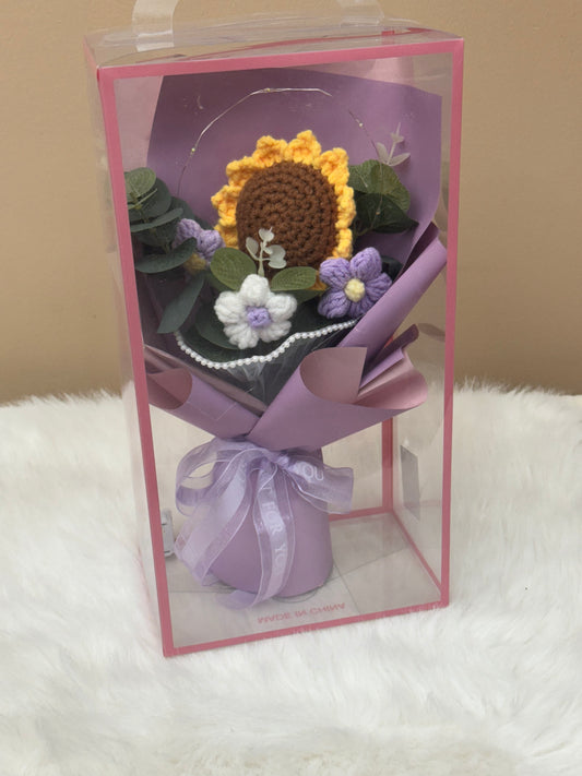 Crochet Sunflower Bouquets Purple V2