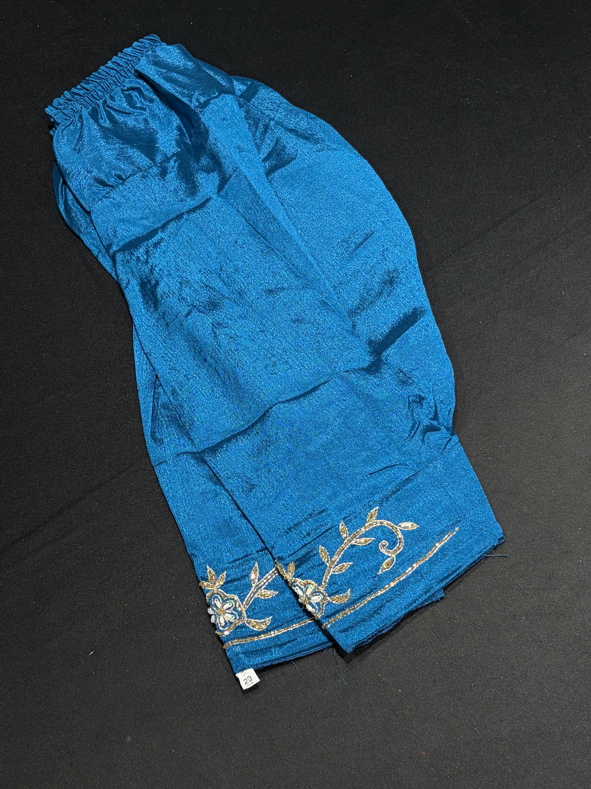 Blue Gold Handwork Salwar Suit