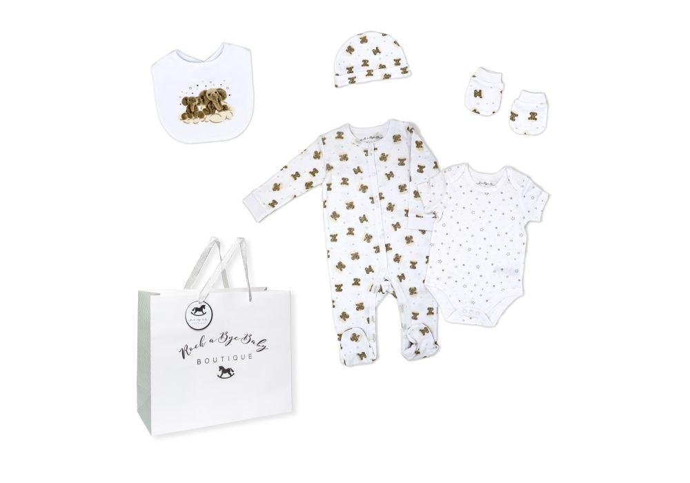 Unisex 5 Piece Mesh Bag Set: Elephant