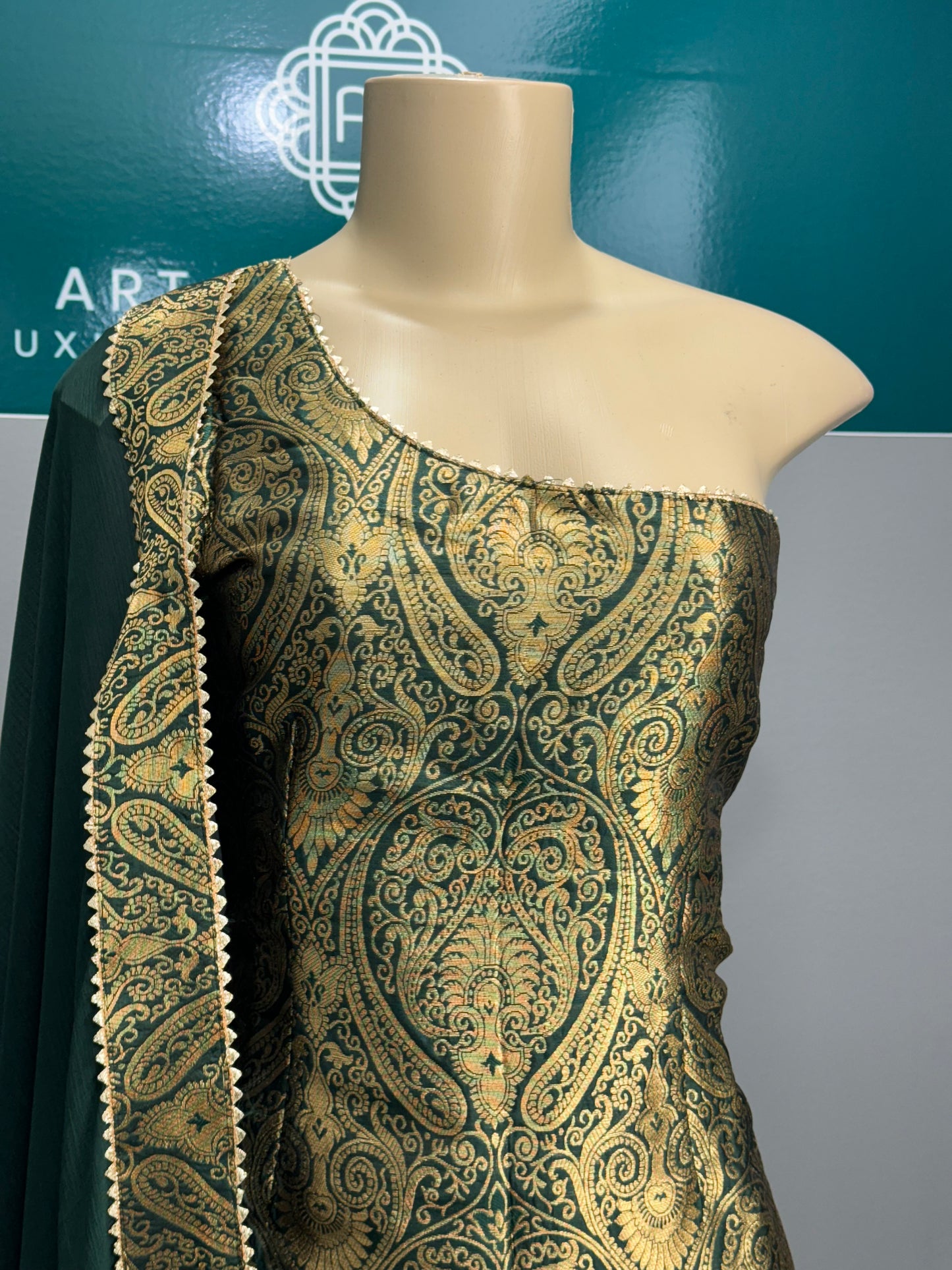 Brocade Gharara Suit- AK1012-2126