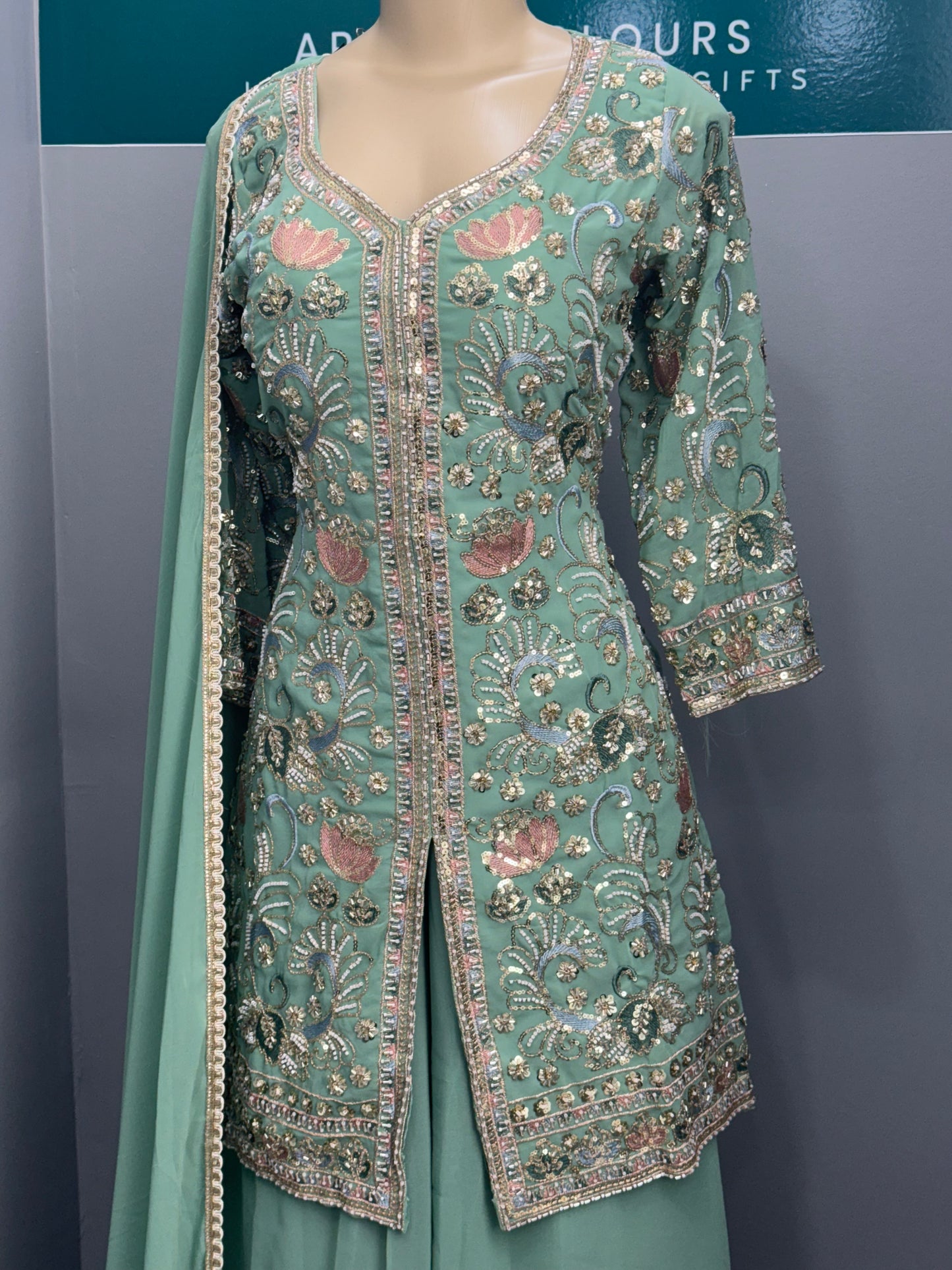 Readymade Achkan Sharara Suit- AK6465-14