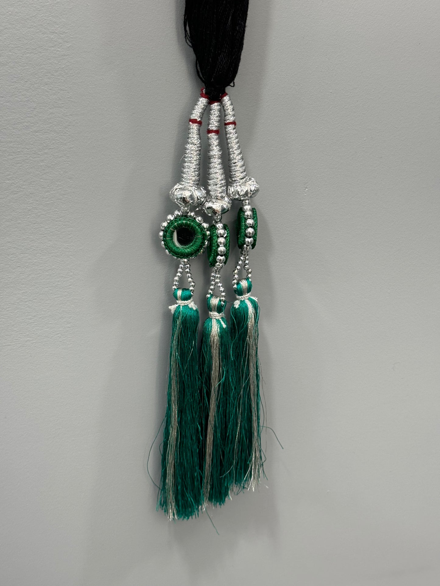 Small Silver and Dark Green Mirror Prandi