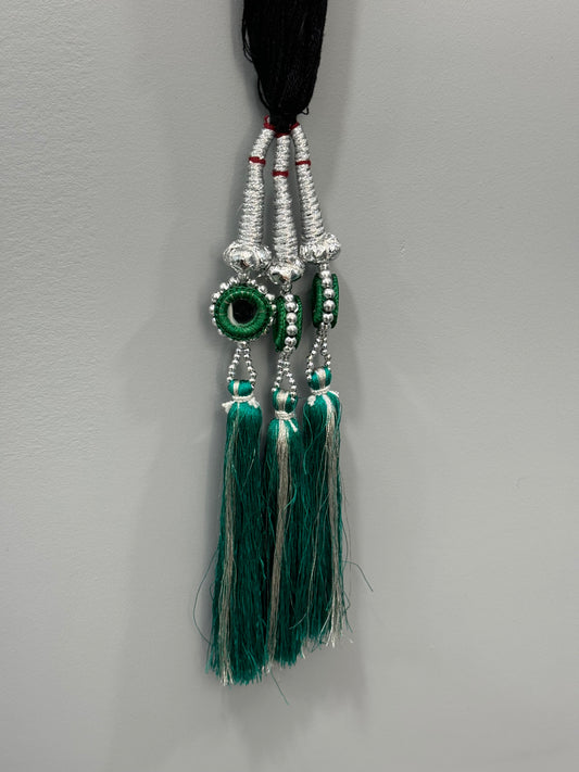 Small Silver and Dark Green Mirror Prandi