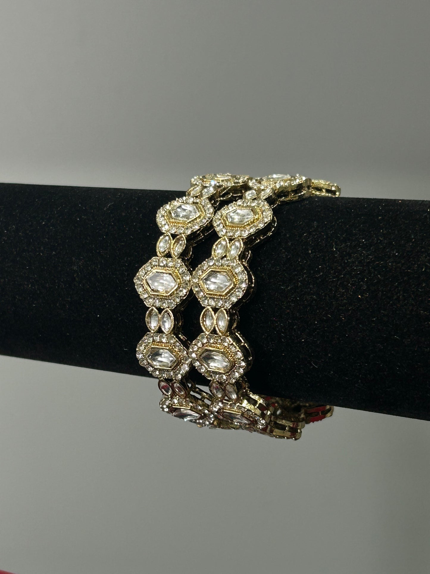 Classic Gold Kundan Kada Bangles