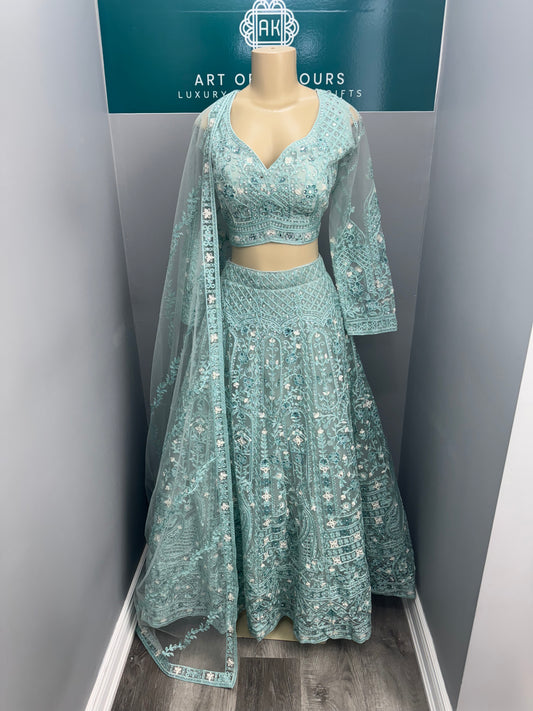 Beautiful Embroidered & Mirror Work Lehenga